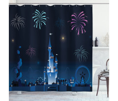 Children Park Firework Castle Shower Curtain