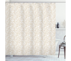 Geometrical Swirling Lines Shower Curtain