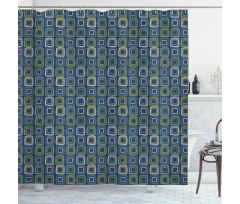 Lattice Vibrant Squares Art Shower Curtain