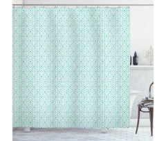 Oriental Tile Look Motifs Shower Curtain