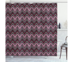 Abstract Bold Zigzags Art Shower Curtain