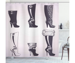 High Heel Boots Shower Curtain