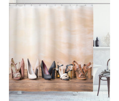 Classy Sleek Shoe Pairs Shower Curtain