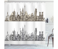 Historical Monument Lines Shower Curtain