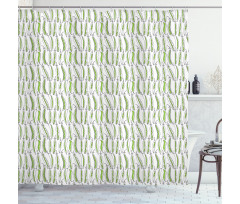 Green Peas Doodle Fresh Shower Curtain