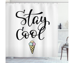 Ice Cream Waffle Cornet Shower Curtain