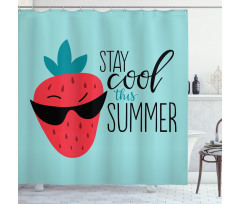 Funny Strawberry Summer Shower Curtain