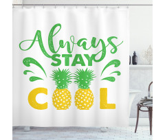 Summer Vibe Pineapple Shower Curtain