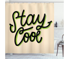 Modernistic Typography Shower Curtain