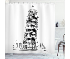 Landmark Piza Tower Europe Shower Curtain