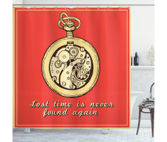 Saying About Time Vintage Shower Curtain