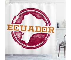 Grungy Travel Stamp Country Shower Curtain