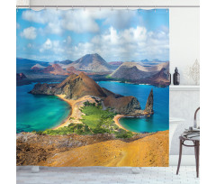 Galapagos Volcanic Scenery Shower Curtain