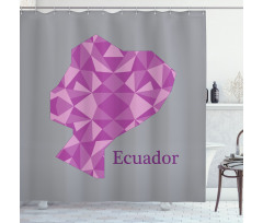 Polygonal Cartography Print Shower Curtain