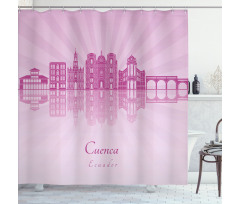 Cuenca City Skyline Travel Shower Curtain