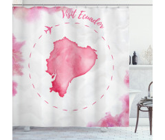 Map with Plane Shower Curtain