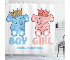 Boy and Girl Twins Shower Curtain