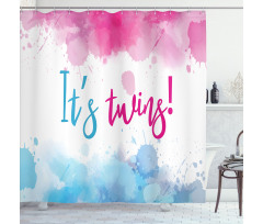 Girl Boy Twins Paint Shower Curtain