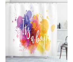 Baby Boy Paint Stains Shower Curtain