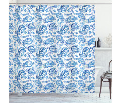 Ikat Style Watercolor Shower Curtain
