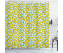 Round Slices of Pineapple Shower Curtain