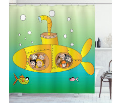 Underwater Happy Kids Shower Curtain