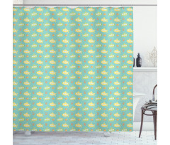 Fish Starfish Undersea Shower Curtain