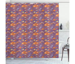 Abstract Colorful Marine Shower Curtain
