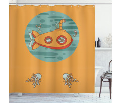 Born to Dive Jellyfish Shower Curtain