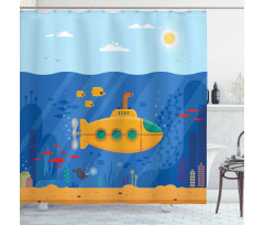 Cartoon Underwater Life Shower Curtain