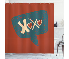 Acronym in Speech Bubble Love Shower Curtain