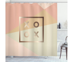 Minimalist Love Design Frame Shower Curtain