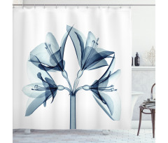 Xray Amaryllis Flowers Deco Shower Curtain