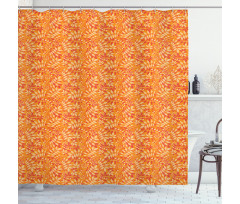 Abstract Leaf Bulbs Autumn Shower Curtain