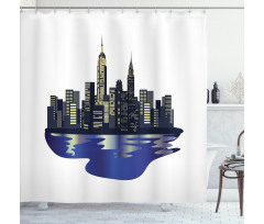 Metropolitan New York Night Shower Curtain