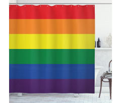 Simplistic Design LGBT Flag Shower Curtain