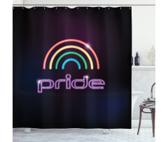 Neon Lamb Look Rainbow Lines Shower Curtain