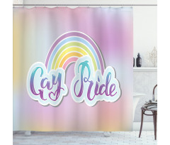 Gay Pride Clouds and Rainbow Shower Curtain