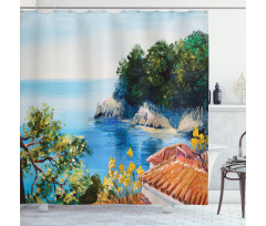 Mediterranean Scenery Shower Curtain