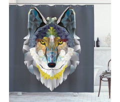 Wolf Coyote Portrait Art Shower Curtain