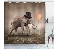 Illusionist Elephant Shower Curtain