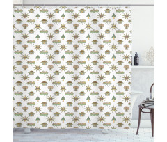 Sun Rain Cloud Trees House Shower Curtain