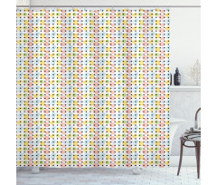 Scribble Rounds Polka Dots Shower Curtain