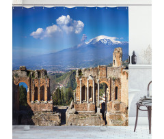 Greek Roman Ruins Landscape Shower Curtain