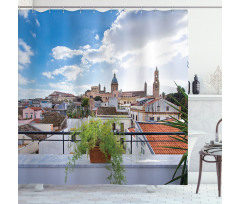 City of Palermo Panorama Shower Curtain