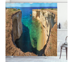 Panoramic Sea and Grotto Shower Curtain