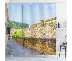 Stairway in Modica Shower Curtain