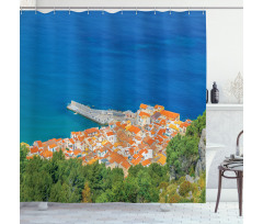 Seaside Village Cefalu Vista Shower Curtain