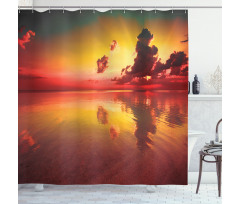 Sunrise Water Reflection Shower Curtain