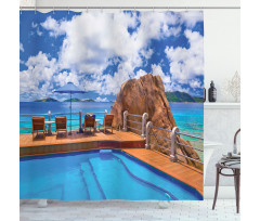 Vacation Resort Ocean Shower Curtain